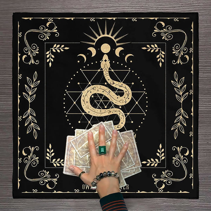 Olivenorma Snake Lotus Symbol Divination Tarot Tablecloth - image 3
