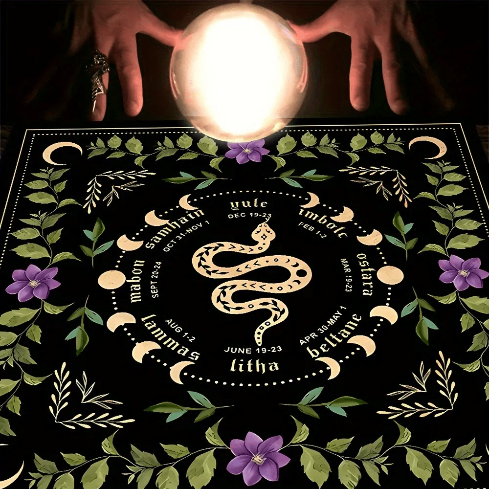 Olivenorma Spirit Snake Moon Altar Divination Tarot Tablecloth - image 2