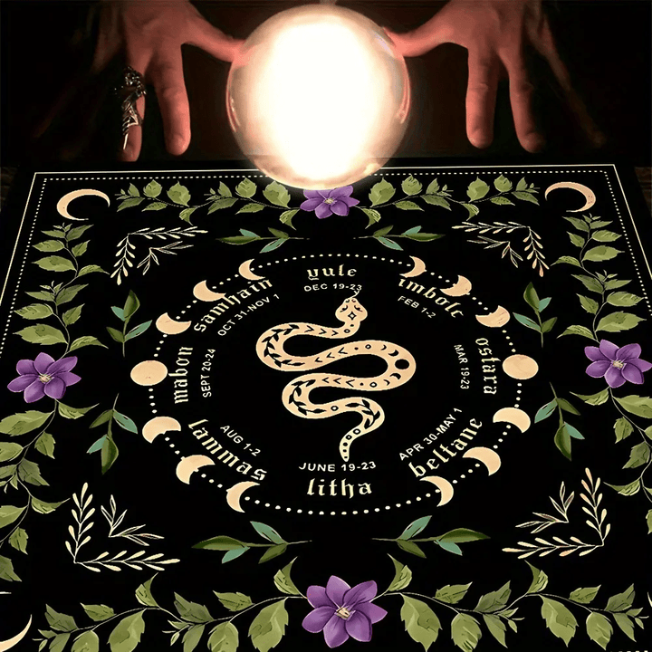 Olivenorma Spirit Snake Moon Altar Divination Tarot Tablecloth - image 2