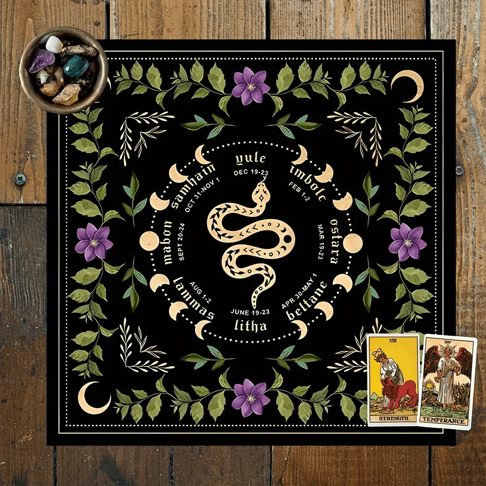 Olivenorma Spirit Snake Moon Altar Divination Tarot Tablecloth - Snake & Moon - 75cm*75cm - image 0
