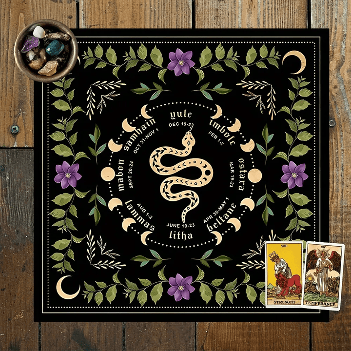 Olivenorma Spirit Snake Moon Altar Divination Tarot Tablecloth - Snake & Moon - 75cm*75cm - image 0