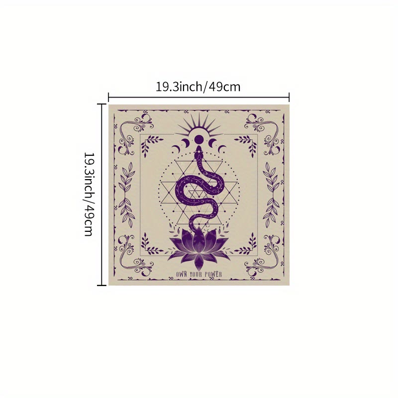 Olivenorma Snake & Lutos Moon Magic Divination Tarot Tablecloth - image 2