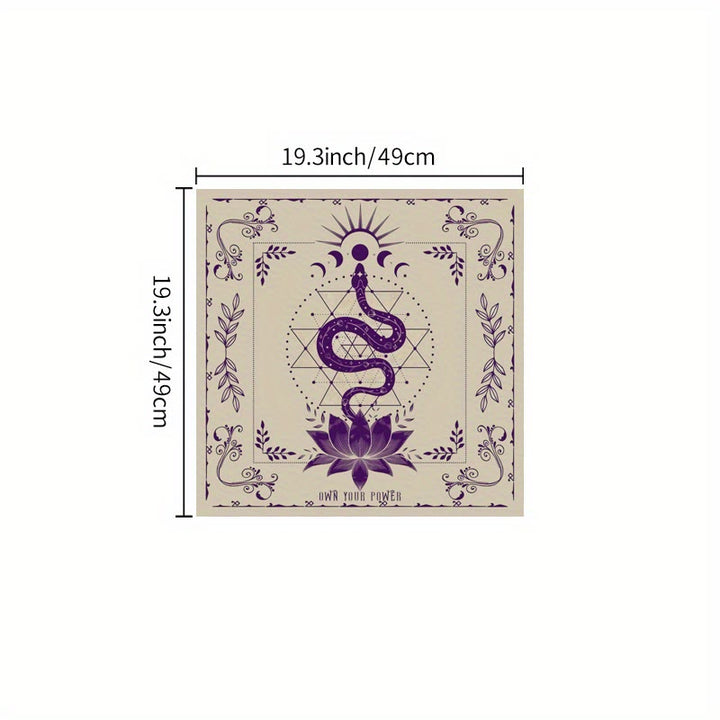 Olivenorma Snake & Lutos Moon Magic Divination Tarot Tablecloth - image 2