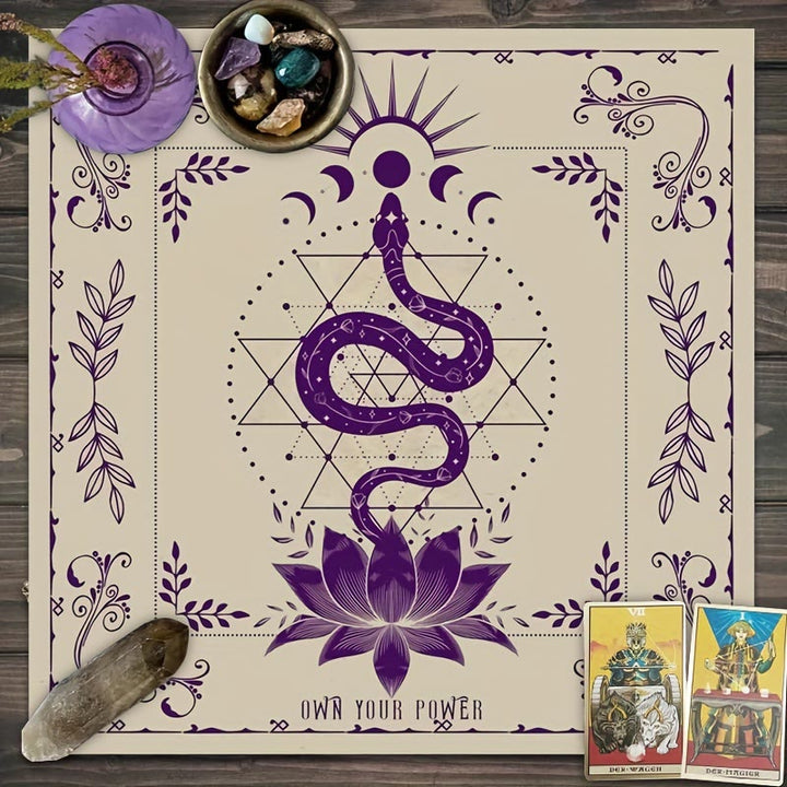 Olivenorma Snake & Lutos Moon Magic Divination Tarot Tablecloth - image 1