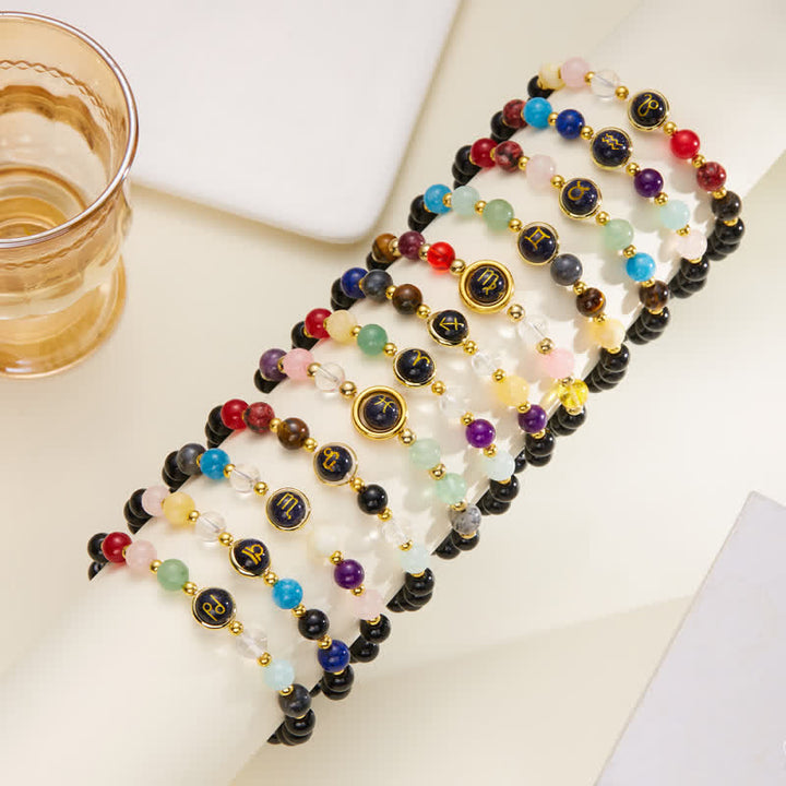Olivenorma Natural Stone Beaded Zodiac Pentagram Pendant Bracelet - image 12