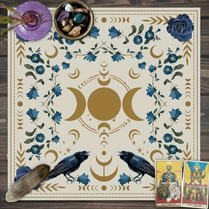 Olivenorma Moon Phase Altar Card Mat Tarot Tablecloth - Triple Goddess - 75cm*75cm - image 0