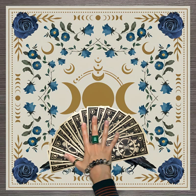 Olivenorma Moon Phase Altar Card Mat Tarot Tablecloth - image 1