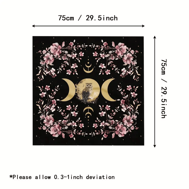 Olivenorma Owl & Moon Phase Witch Tarot Tablecloth - image 4