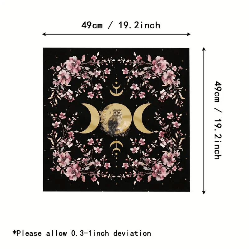 Olivenorma Owl & Moon Phase Witch Tarot Tablecloth - image 3