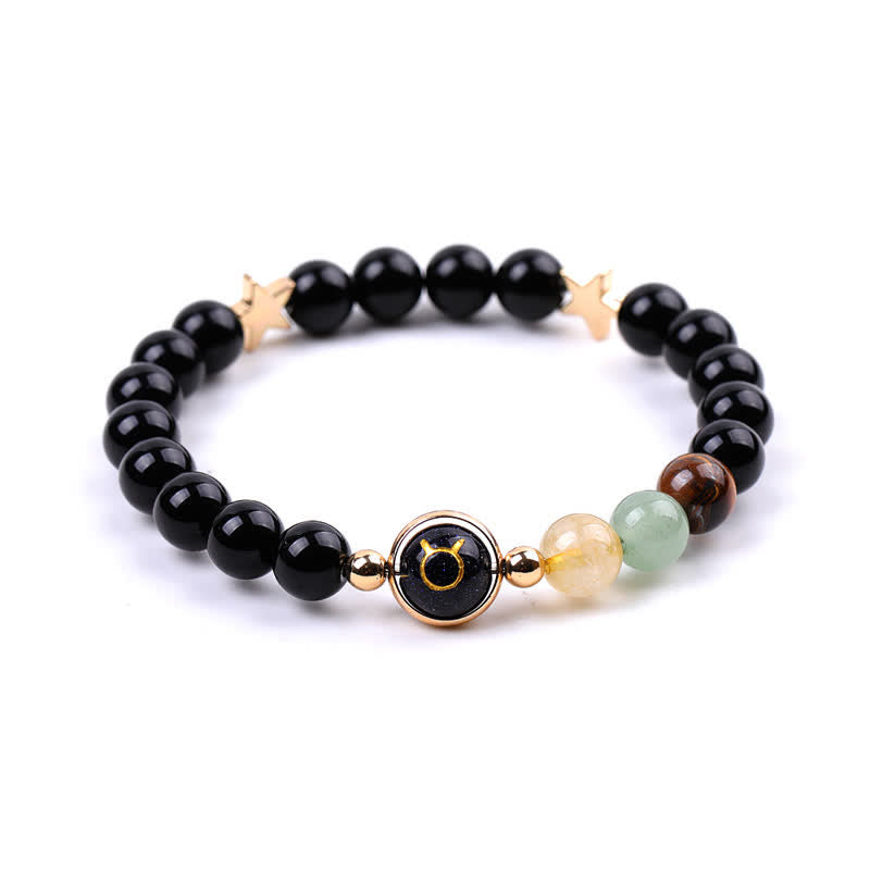Olivenorma Natural Stone Beads Zodiac Double Pentagram Bracelet - Taurus - image 3