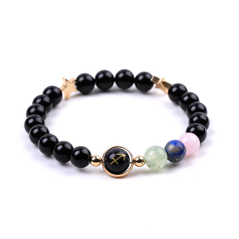 Olivenorma Natural Stone Beads Zodiac Double Pentagram Bracelet - Sagittarius - image 17