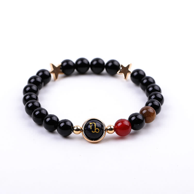 Olivenorma Natural Stone Beads Zodiac Double Pentagram Bracelet - Capricorn - image 19