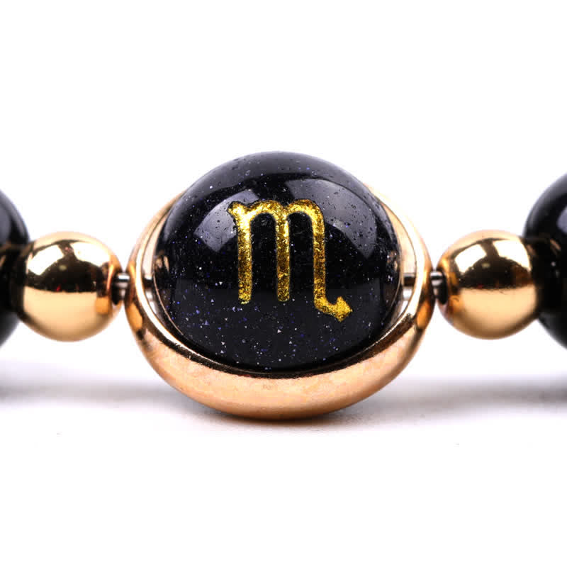 Olivenorma Natural Stone Beads Zodiac Double Pentagram Bracelet - image 26
