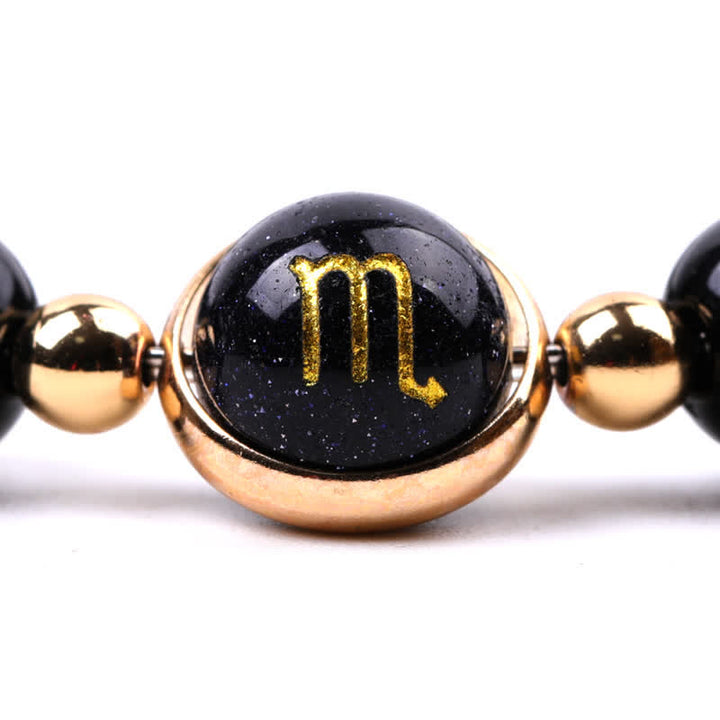 Olivenorma Natural Stone Beads Zodiac Double Pentagram Bracelet - image 26