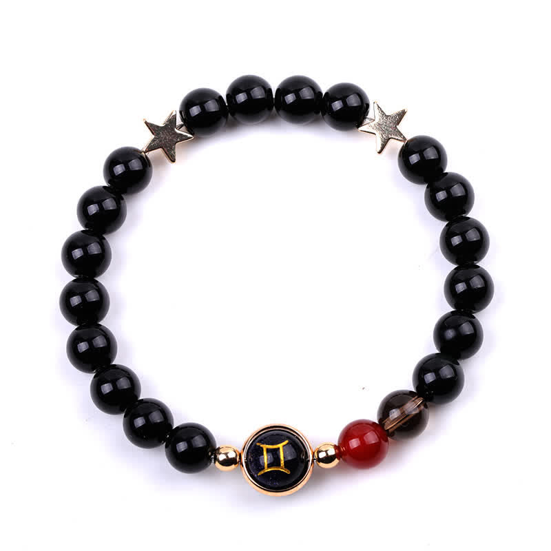 Olivenorma Natural Stone Beads Zodiac Double Pentagram Bracelet - image 0