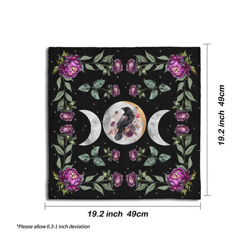 Olivenorma Raven & Flowers Alter Cloth Tarot Tablecloth - image 4