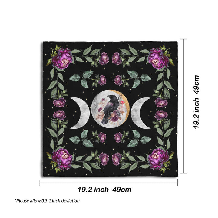 Olivenorma Raven & Flowers Alter Cloth Tarot Tablecloth - image 4