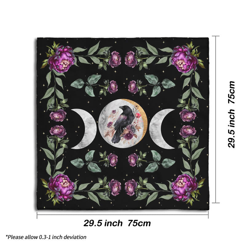 Olivenorma Raven & Flowers Alter Cloth Tarot Tablecloth - image 5