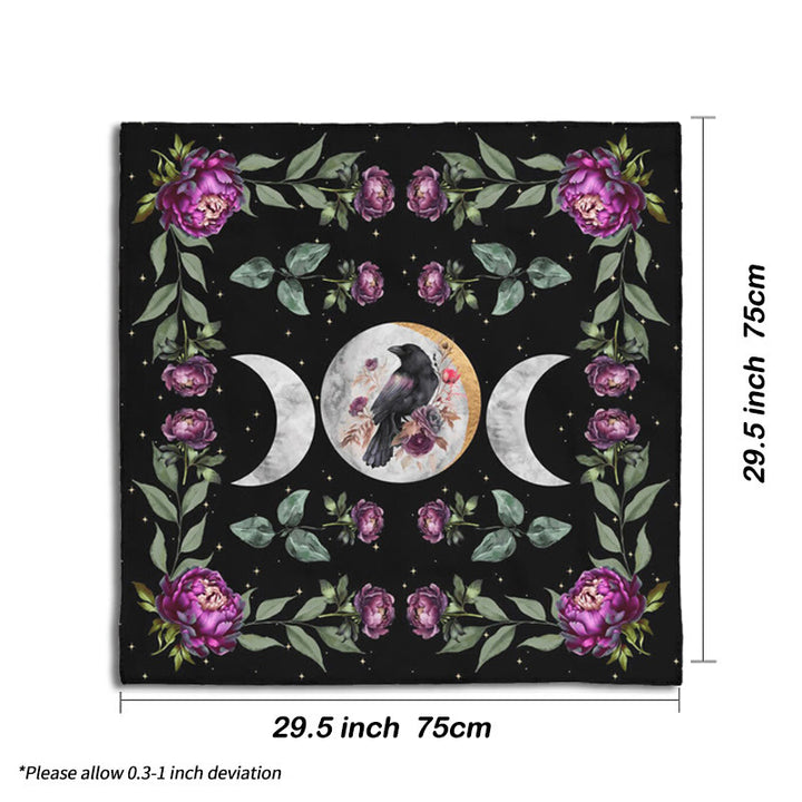 Olivenorma Raven & Flowers Alter Cloth Tarot Tablecloth - image 5