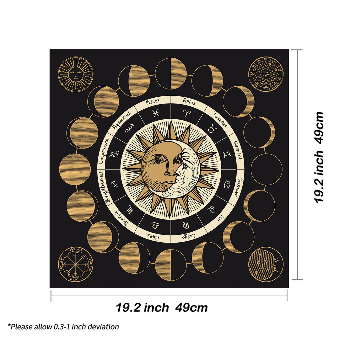 Olivenorma Astrology Wheel Moon Phase Zodiac Tarot Tablecloth - image 6
