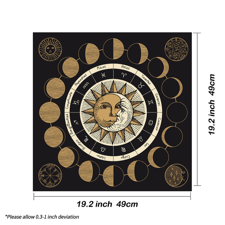 Olivenorma Astrology Wheel Moon Phase Zodiac Tarot Tablecloth - image 6