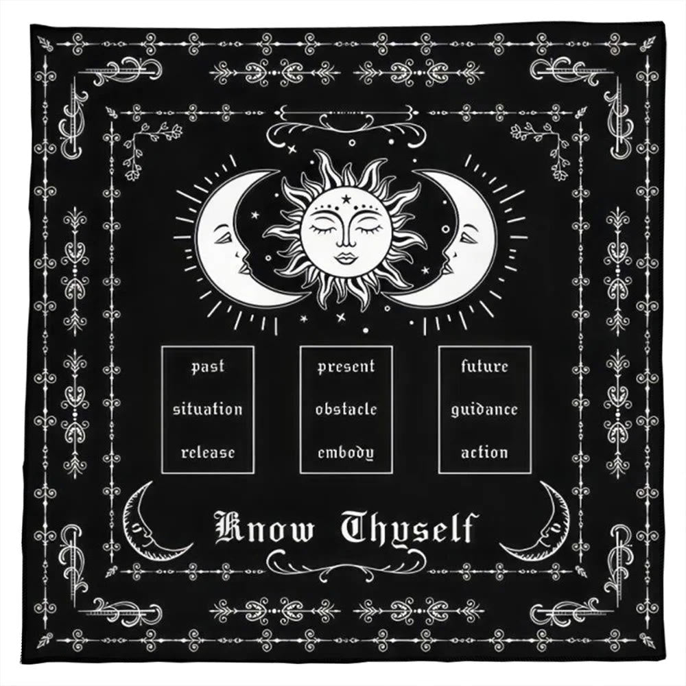Olivenorma Know Thyself Moon & Sun Tarot Tablecloth - image 1