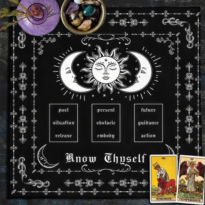Olivenorma Know Thyself Moon & Sun Tarot Tablecloth - image 4