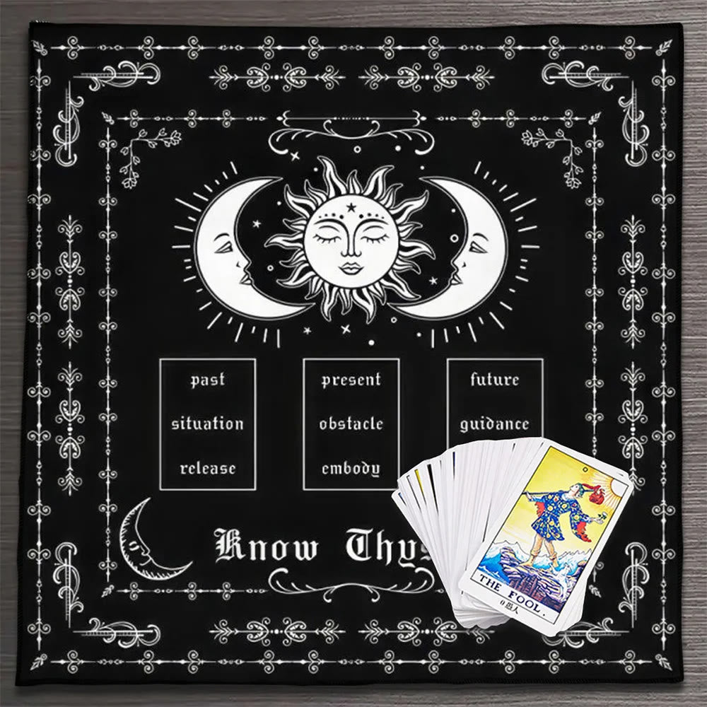 Olivenorma Know Thyself Moon & Sun Tarot Tablecloth - image 2