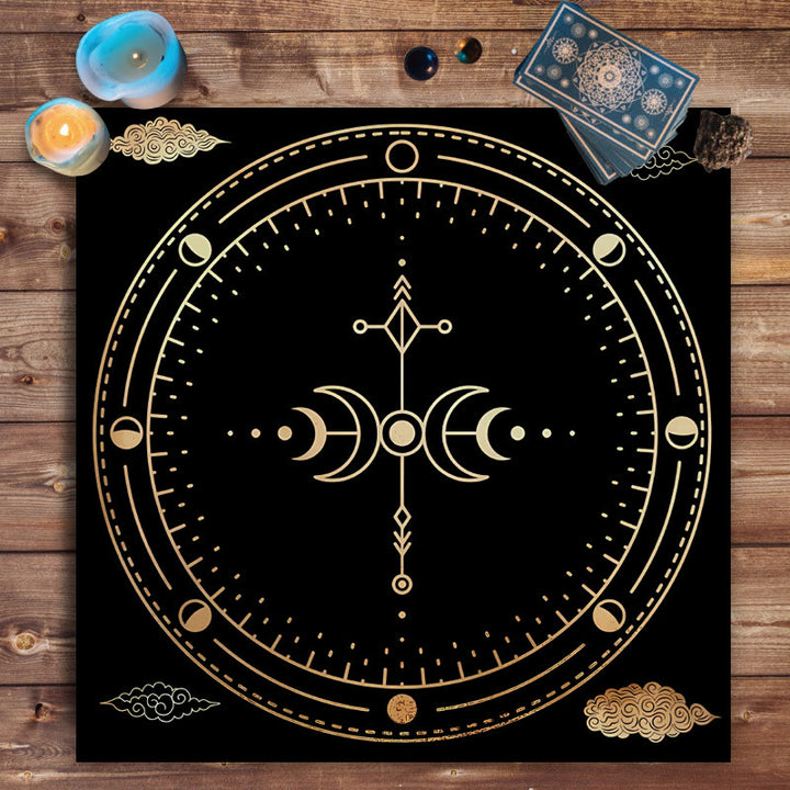 Olivenorma Zodiac Astrology Wheel Of Year Tarot Tablecloth - Moon Phase #1 - 75cm*75cm - image 5