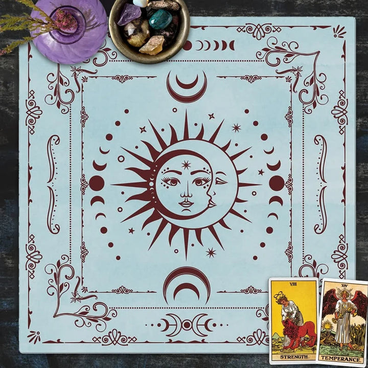 Olivenorma Mystical Moon Phase Tarot Tablecloth - Moon Phase - 75cm*75cm - image 0