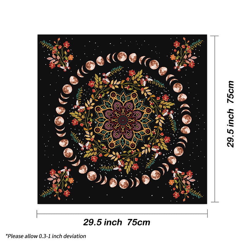 Olivenorma Moon Phase Mandala Astrology Tarot Tablecloth - Mandala - 75cm*75cm - image 5