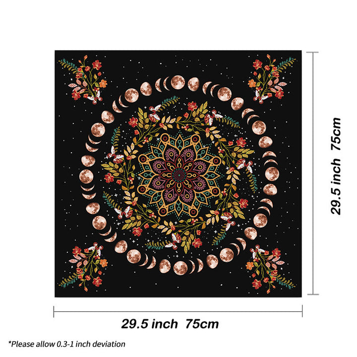 Olivenorma Moon Phase Mandala Astrology Tarot Tablecloth - Mandala - 75cm*75cm - image 5