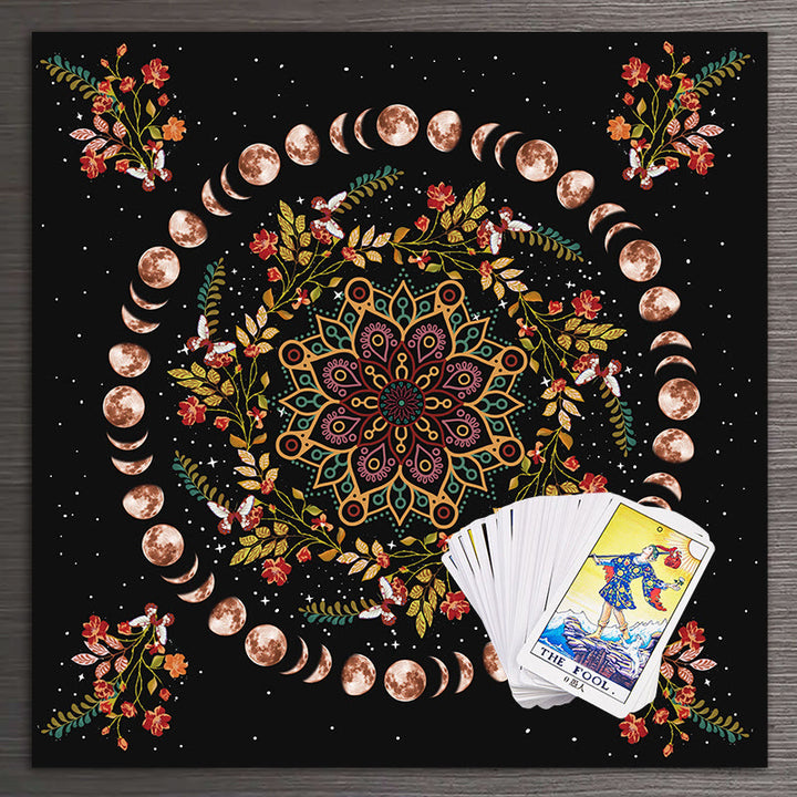 Olivenorma Moon Phase Mandala Astrology Tarot Tablecloth - image 3