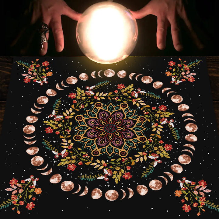 Olivenorma Moon Phase Mandala Astrology Tarot Tablecloth - image 2