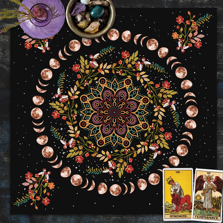 Olivenorma Moon Phase Mandala Astrology Tarot Tablecloth - image 1