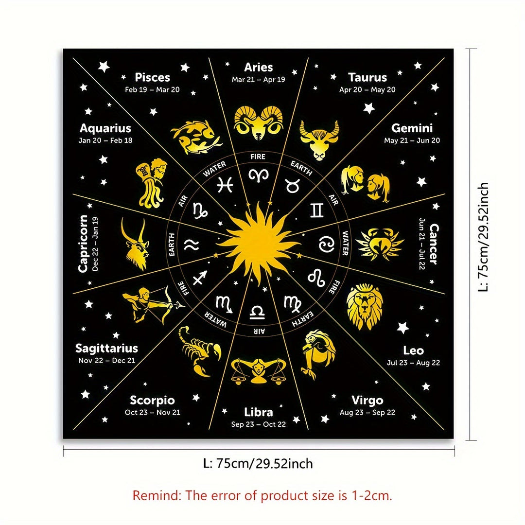 Olivenorma Zodiac 12 Constellations Divination Tarot Tablecloth - Zodiac - 75cm*75cm - image 5