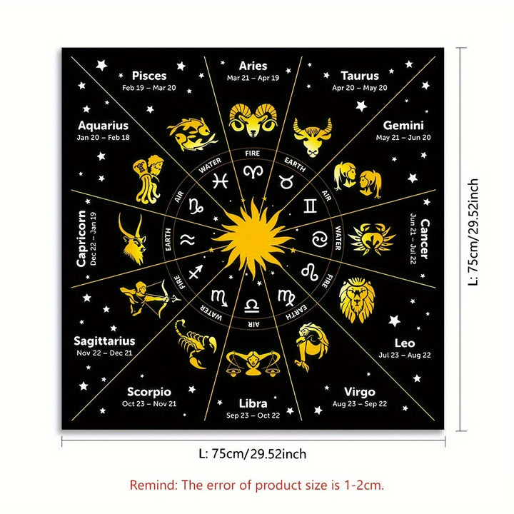 Olivenorma Zodiac 12 Constellations Divination Tarot Tablecloth - Zodiac - 75cm*75cm - image 5