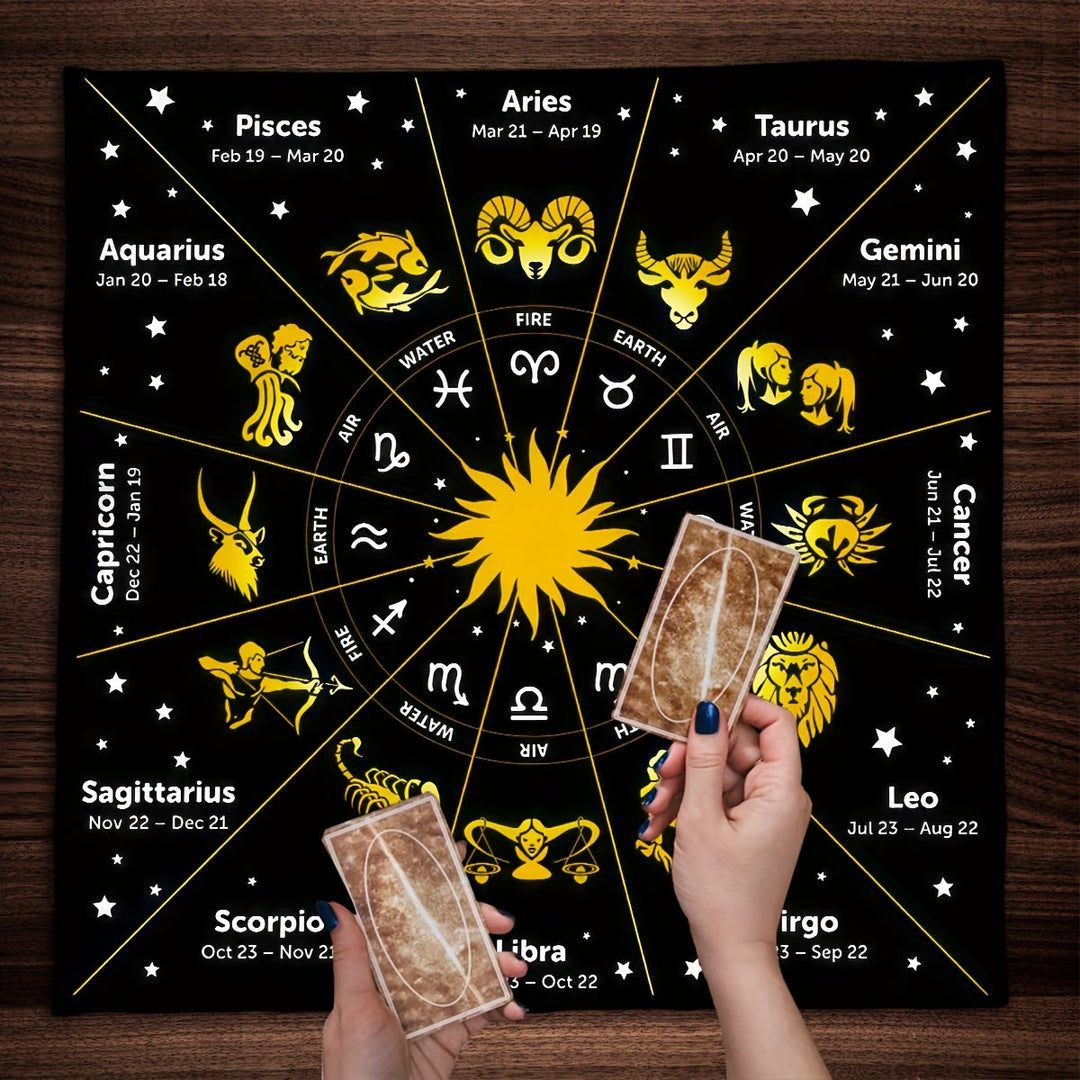 Olivenorma Zodiac 12 Constellations Divination Tarot Tablecloth - image 2