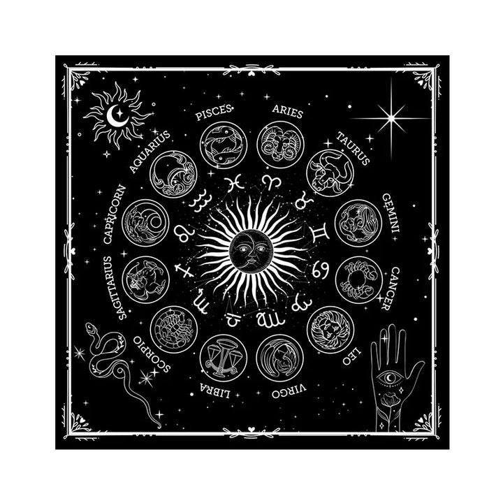 Olivenorma 12 Constellations Zodiac Signs Tarot Tablecloth - image 6