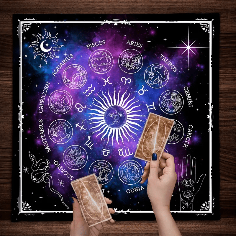 Olivenorma 12 Constellations Zodiac Signs Tarot Tablecloth - image 4