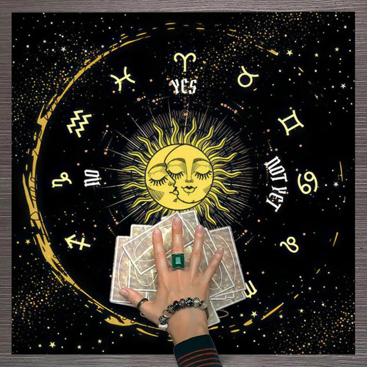 Olivenorma Starry Sun And Moon Zodiac Tarot Tablecloth - image 3