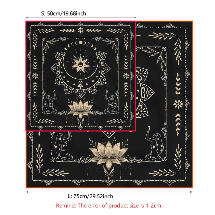 Olivenorma Gold Moon Phase Altar Cloth Tarot Tablecloth - image 3