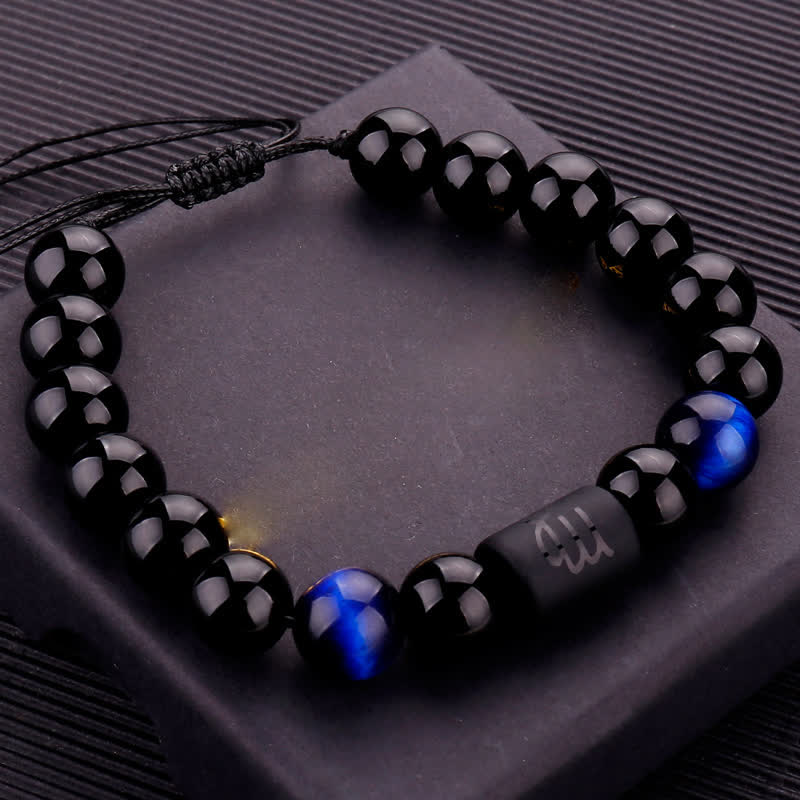 Olivenorma Obsidian Blue Tiger Eye Zodiac Beaded Adjustable Bracelet - image 15