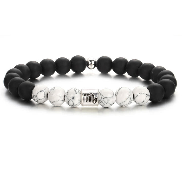 Olivenorma Black Onyx White Turquoise Zodiac Beaded Bracelet - Scorpio - image 9
