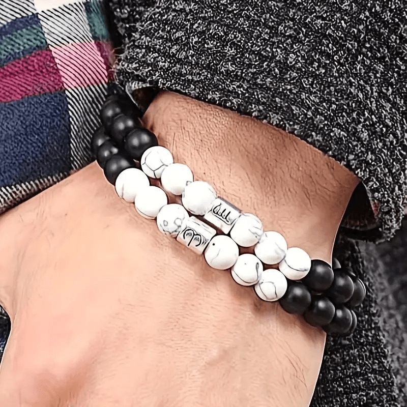 Olivenorma Black Onyx White Turquoise Zodiac Beaded Bracelet - image 2