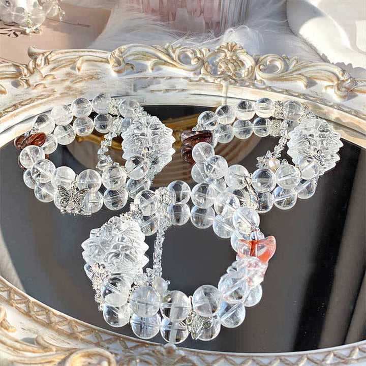 Olivenorma Clear Crystal Butterfly Cartoon Pendant Adjustable Bracelet - image 3