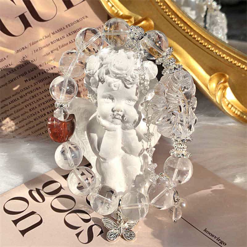 Olivenorma Clear Crystal Butterfly Cartoon Pendant Adjustable Bracelet - image 2