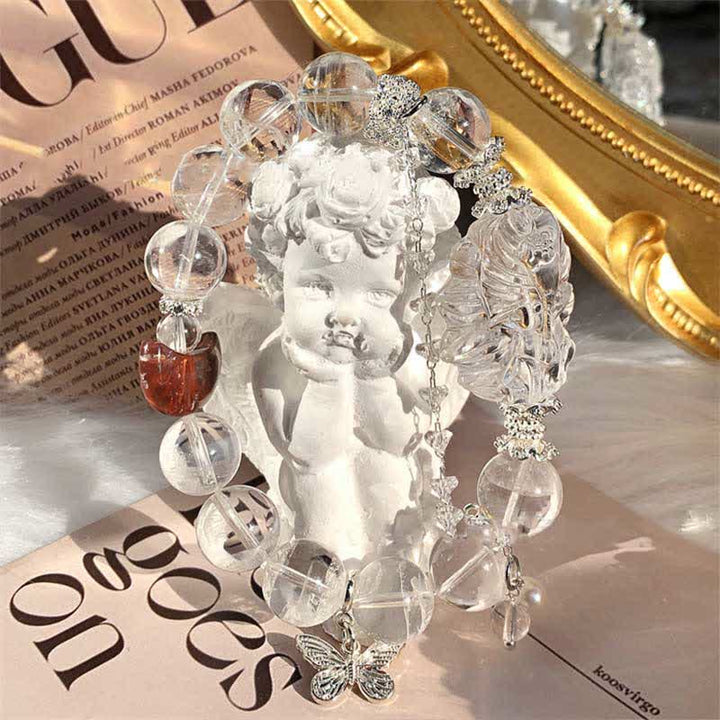 Olivenorma Clear Crystal Butterfly Cartoon Pendant Adjustable Bracelet - image 2