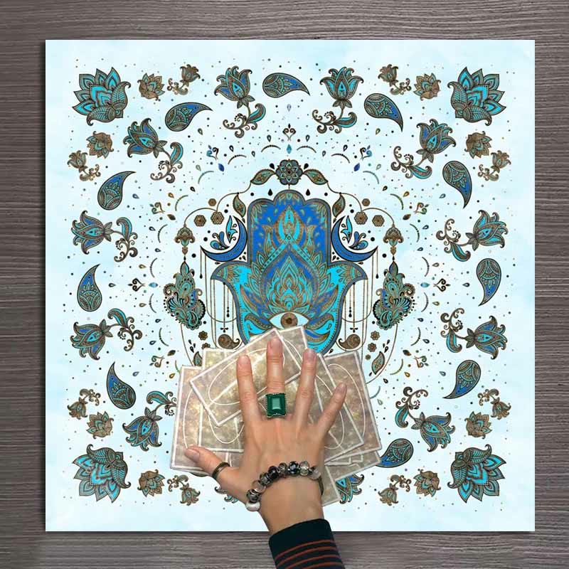 Olivenorma Hamsa Hand Witchcraft Astrology Tarot Tablecloth - image 3