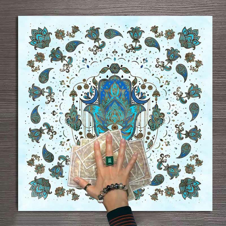 Olivenorma Hamsa Hand Witchcraft Astrology Tarot Tablecloth - image 3
